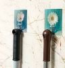 Strong Wall Hooks Seamless Sticky Hooks Kitchen Hooks Clothes Rack Aloof Flowers(D0101HR49EG)