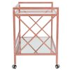Glenwood Park Glass Kitchen Serving and Bar Cart(D0102HEGHHV)