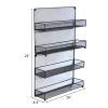 4 Tier Mesh Kitchen Wall Mount Spice Rack Bronze RT(D0102HPDRZU)