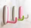 2-Pack Strong Adhesive Wall Hooks Kitchen Bedroom Creative Hooks Rectangle White(D0101HR497W)