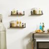 3PCS Rustic Wood Wall Storage Shelves Floating Shelves  for Bedroom Living Room Bathroom Kitchen Office XH(D0102HPW4VU)