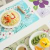 Set of 8 Fashion Vinyl Waterproof Place-mat/Cup Mat Table Decor Flowers Pattern(D0101HXMUJW)
