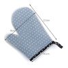 Set of 2 Transparent Oven Mitts Clear Polka DOT Silicone Cotton Lining Heat Resistant Waterproof Washable Kitchen Oven Gloves for BBQ Grilling Baking(