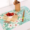 Set of 4 Elegant Dandelion Vinyl Placemats Water-proof Place-mat Table Decor(D0101HXMWFV)