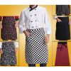 Chef Half Apron Waist Bistro Aprons with Pocket for Kitchen Cafe Cooking Baking(D0101HXZPPG)