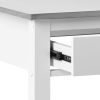 ACME Ottawa Kitchen Cart, Stainless Steel & White YF(D0102HECNTA)