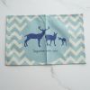 2 Pieces Of Simple Cartoon Linen Place Mat, Three Purple Cartoon Deers(D0101HR4INA)