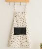 Halter-neck Style Apron With Pocket Kitchen Antifouling Overalls, Black Triangle(D0101HRFN47)