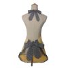 Cute Women's Apron Vintage Cooking Retro Apron Chef Kitchen Apron, Black&Pink(D0101HRXJHA)