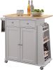 ACME Tullarick Kitchen Cart, Natural & Gray YF(D0102HECN4G)