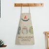 Retro Thicker Cotton Linen Kitchen Anti-oil Apron, Cartoon Owls(D0101HR4J7U)