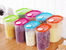 3pcs Useful Kitchen Storage Bins Cereals/Snacks Storage Canisters, Blue(D0101HXDRUG)