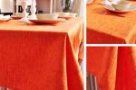 Classical Thicken Tablecloth Solid Colors Table Cover(100x140 CM)-Orange(D0101H57PYV)