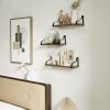 3PCS Rustic Wood Wall Storage Shelves Floating Shelves  for Bedroom Living Room Bathroom Kitchen Office XH(D0102HPW4VU)