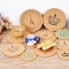 5PCS Square Cork Coasters Wooden Cup Mats Drinks Holder Placemats Table Decor(D0101HXZICG)