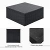 9-piece Outdoor Patio Large Wicker Sofa Set, Rattan Sofa set for Garden, Backyard,Porch and Poolside, Gray wicker(D0102HPKD4A)