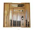 Oceanstar 5 Piece Bamboo Expandable Drawer Utensil Organizer Set(D0102HPY54A)
