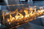 Brown Wicker Patio Firepit  Dining Table (Table Only)(D0102HXV1KX)