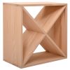 24 Bottle Modular Wine Rack, Stackable Wine Storage Cube for Bar Cellar Kitchen Dining Room, Burlywood(D0102HPMMXV)