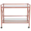 Glenwood Park Glass Kitchen Serving and Bar Cart(D0102HEGHHV)