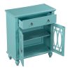 31.5'' Wood Accent Buffet Sideboard Storage Cabinet with Doors and Adjustable Shelf, Entryway Kitchen Dining Room(D0102HPKDSW)
