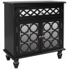 29.5'' Accent Storage Cabinet Wooden Cabinet with Decorative Mirror Door, Modern Sideboard for Entryway, Living Room(D0102HPKD07)
