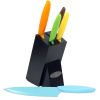 Oceanstar KS1217 6-Piece Non-Stick Coating knife set with Block, Elegant Black(D0102HPY5KV)