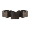 Granville Foldable 3-pc Small Corn Husk Baskets, Chocolate(D0102HHMV1A)