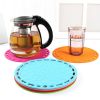 Anti-slip Pot Holder Silicone Trivet Mat Hot Pad Coaster Cup Mat - Yellow(D0101H5CDWV)