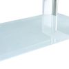 110*60*45.5cm Double-Glazed Dining Table Stainless Steel Table Legs(D0102HXQRGX)