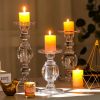 Glass Taper and Pillar Baluster Stem Candlesticks(D0102HP6Y1W)