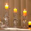 Glass Taper and Pillar Baluster Stem Candlesticks(D0102HP6Y1W)