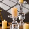Glass Taper and Pillar Baluster Stem Candlesticks(D0102HP6Y1W)