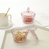 Colorful Embossed Glass Candy Jars with Lids(D0102HPK7HU)
