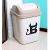 Desktop Waste Basket Office Kitchen Storage Barrel Waste Bin Khaki(D0101H5JH2U)