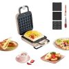 Liven Multifunctional Breakfast Maker,Sandwich Maker,Waffle Maker,Doughnut Maker, Nonstick,Quick & Easy(D0102HPK7PY)