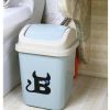 Desktop Waste Basket Office Kitchen Storage Barrel Waste Bin Green(D0101H5JH2Y)
