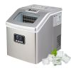 Kitchen Appliances Ice Maker of HZB-18F/120W/40Lbs/115V/60Hz Stainless Steel Household Silver(D0102HPSX7A)