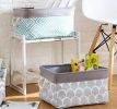 Fabric Portable Storage Basket Kitchen Snack Toy Debris Storage Box, Green Grids(D0101HRFTQA)