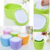 Desktop Waste Basket Office Trash Kitchen Storage Barrel Waste Bin Green(D0101H50UQV)