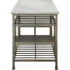 ACME Lanzo Kitchen Island (Counter), Marble & Antique Pewter YF(D0102HECNUU)