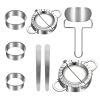 Dumpling maker stainless steel dumpling mold set, suitable for Ravioli making machine Pastry filling DIY handmade 8-piece kitchen set(D0102HPZ0QA)