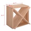 24 Bottle Modular Wine Rack, Stackable Wine Storage Cube for Bar Cellar Kitchen Dining Room, Burlywood(D0102HPMMXV)