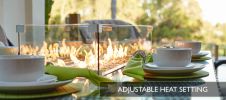 Brown Wicker Patio Firepit  Dining Table (Table Only)(D0102HPKKGY)