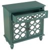 29.5'' Accent Storage Cabinet Wooden Cabinet with Decorative Mirror Door, Modern Sideboard for Entryway, Living Room(D0102HPKD0Y)