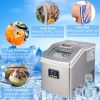 Kitchen Appliances Ice Maker of HZB-18F/120W/40Lbs/115V/60Hz Stainless Steel Household Silver(D0102HPSX7A)