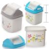 Desktop Waste Basket Office Kitchen Storage Barrel Waste Bin White(D0101H50UMU)