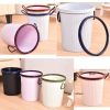 Desktop Waste Basket Office Trash Kitchen Storage Barrel Waste Bin Green(D0101H50ULU)