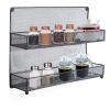 4 Tier Mesh Kitchen Wall Mount Spice Rack Bronze RT(D0102HPDRZU)
