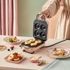 Liven Multifunctional Breakfast Maker,Sandwich Maker,Waffle Maker,Doughnut Maker, Nonstick,Quick & Easy(D0102HPK7PY)